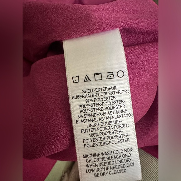 DRESS THE POPULATION Women Mira Mini Dress S Hibiscuss Pink Ruffled Hem NWT - Picture 5 of 5